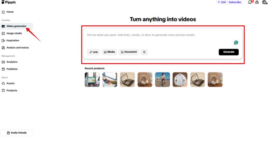 adding-product-link-in-pippit-ai