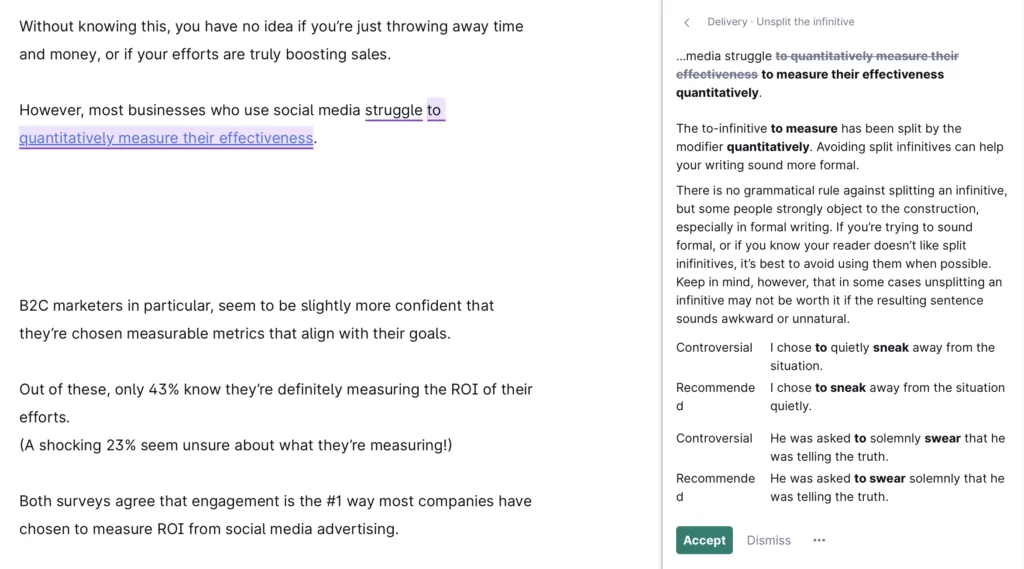 Grammarly-formal-writing-improvement-tips-on-splitting-the-infinitive