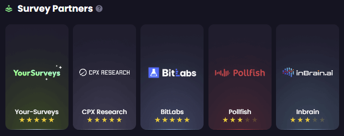 Paid surveys are a great way to earn on Freecash.
