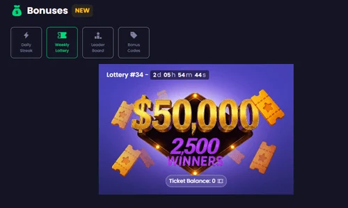 You can win prizes from their weekly lottery.
